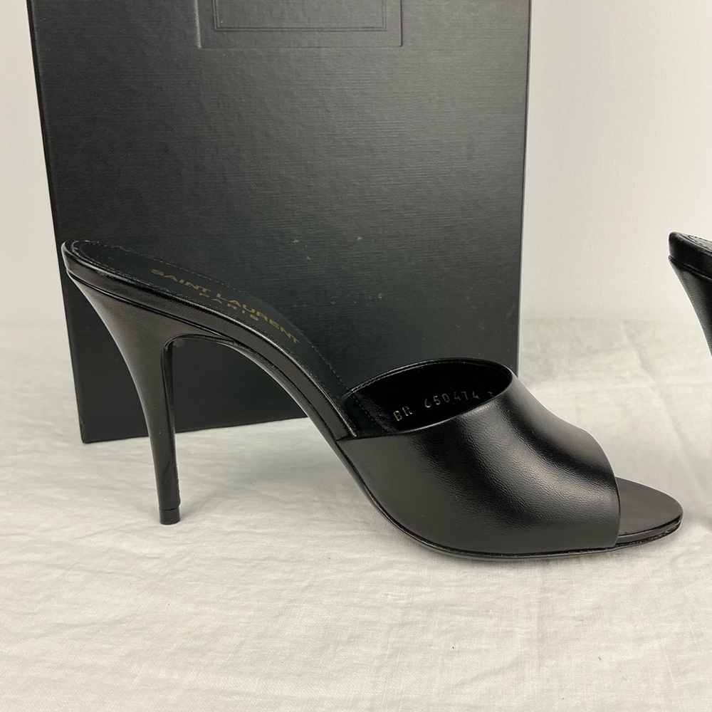 SAINT LAURENT LA 16 LEATHER 105 MULES - Picture 9 of 14